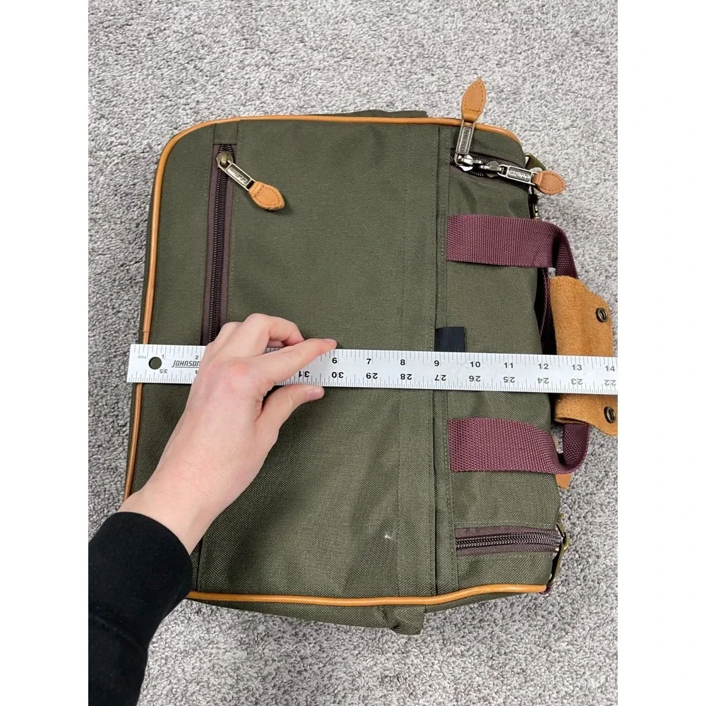 LL Bean Sportmans Accessory Bag Duffel Crossbody Canvas Leather Classic Travel